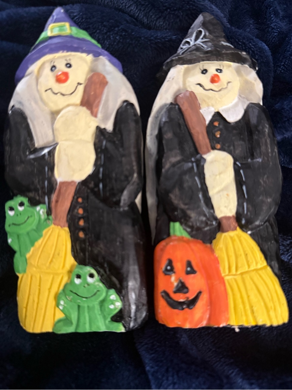 Hermitage Pottery Witch Figurines set of 2